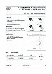 DataSheet STGF10NC60KD pdf